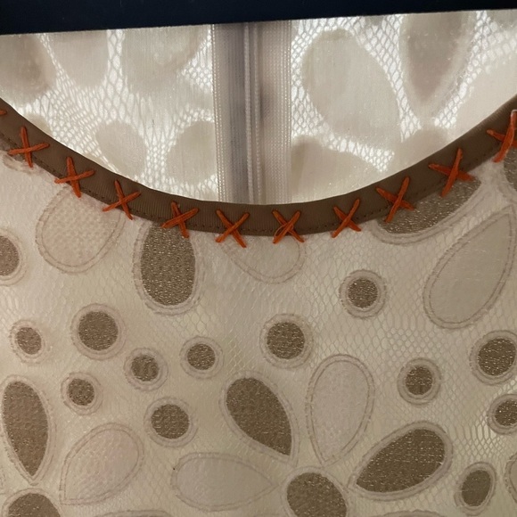 Alter D state Floral Lace Dress in Cream and Orange bohemian style size small - Picture 3 of 3